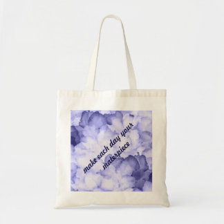 Sac à main assez pourpre fourre-tout de motivation