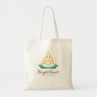 Sac à main avec logo de méditation Brightheart