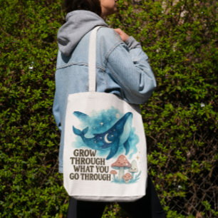 Sac à main Baleine cosmique et champignons