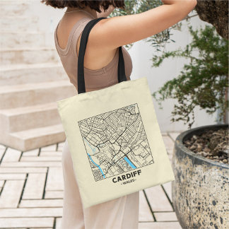Sac à main carte de Cardiff, Pays de Galles
