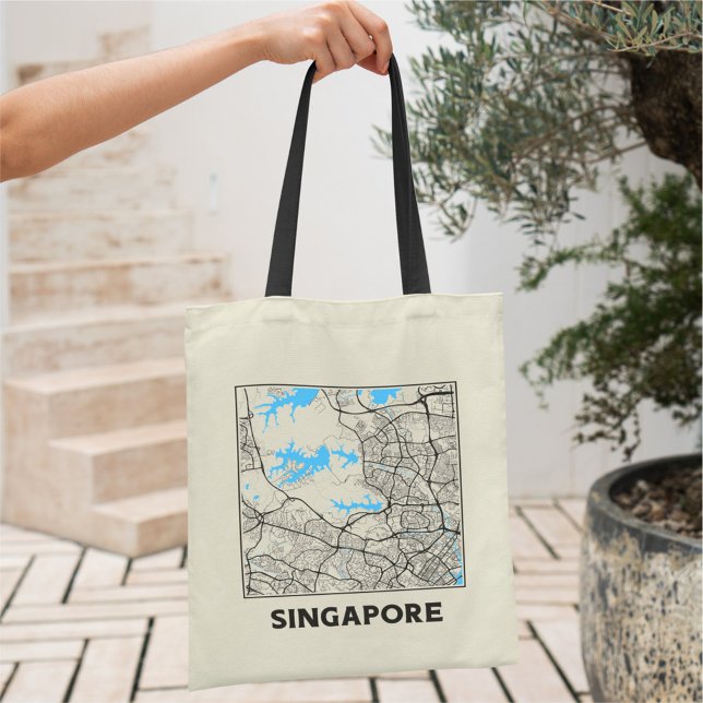 Sac à main carte de la ville de Singapour (Créateur téléchargé)