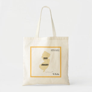 Sac à main - Carte du New Jersey avec ville