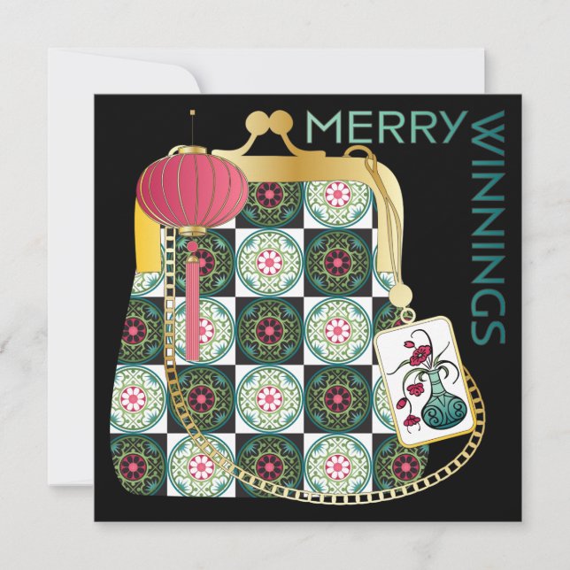 Sac à main carte plate de vacances Mah Jongg (Devant)