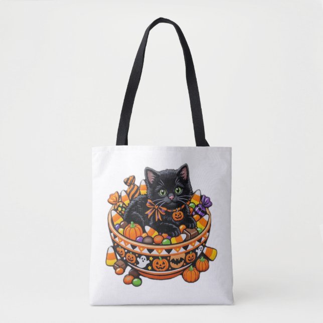 Sac à main chaton Halloween (Devant)