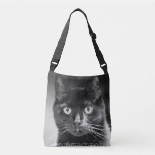 Sac à main crossbody de roche de chats noirs