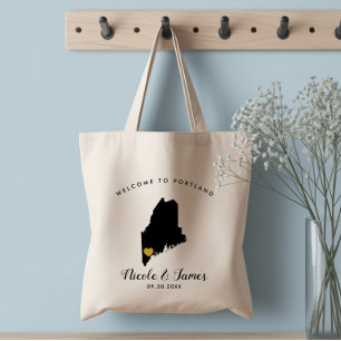 Sac à main de bienvenue pour mariage Maine, Noir &