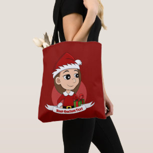 Sac à main de dessin animé de fille de Noël