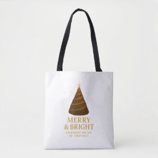 Sac à main de Noël en or 'Merry & Bright'
