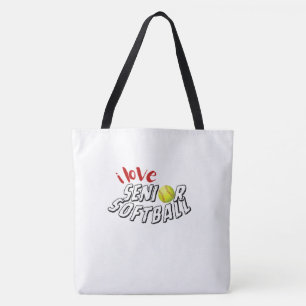 Sac à main de softball pour seniors "Je l'aime"