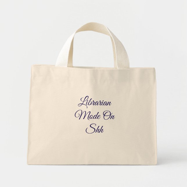 Sac à main drôle "Mode Bibliothécaire Activé" pour (Devant)