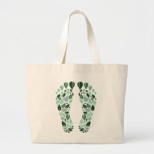 Sac à main écologique empreinte de feuille verte