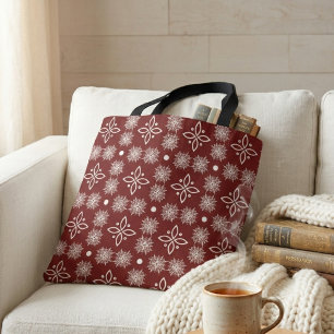 Sac à main élégant en damassé de neige burgundy à