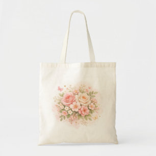 Sac à main élégant fleuri pastel