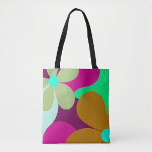 Sac à main en art floral abstrait