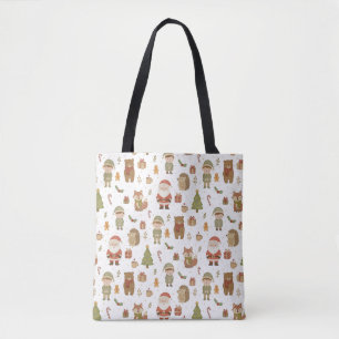 Sac à main en bois de Noël dessiné à la main