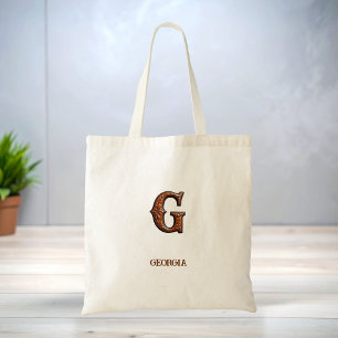Sac à main en cuir western avec monogramme initial
