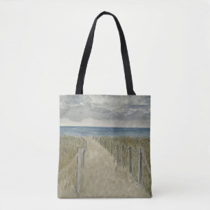 Sac à main en toile avec art de plage