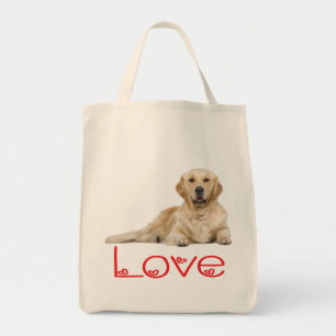 Sac à main en toile Chien chiot Retriever doré Rou