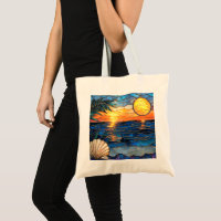 Sac à main en verre teinté Sunset Ocean