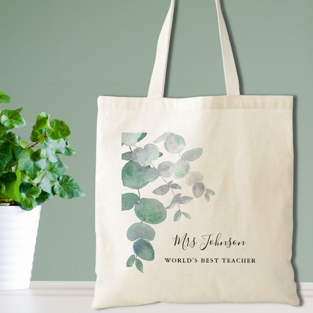 Sac à main Enseignant Feuillage d'Eucalyptus (Créateur téléchargé)