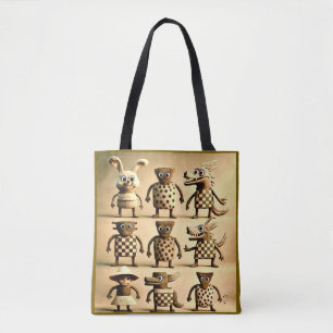 Sac à main Famille de créatures Checker & Dots – D
