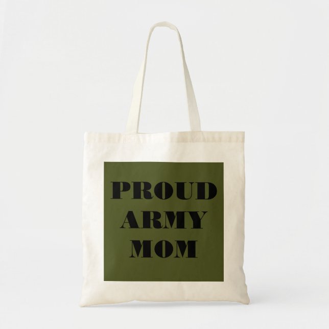 Sac à main Fière maman de l'armée (Devant)