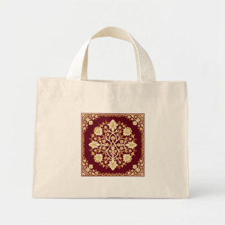 Sac à main floral arabesque cramoisi