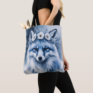 Sac à main floral élégant à motif renard arctique 