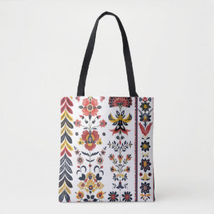 Sac à main floral en art folklorique rustique