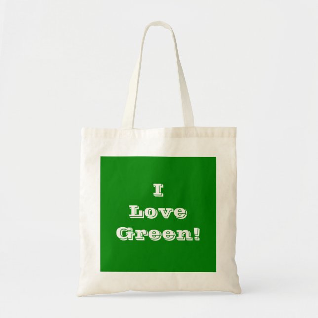 Sac à main I Love Green (Devant)