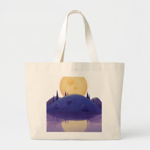 Sac à main Illustration de Paysage Nocturne Artist