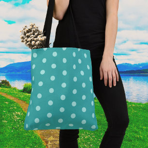 Sac à main large à pois poivrée