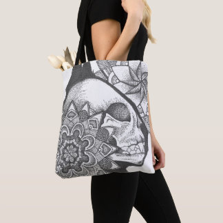Sac à main mandala crâne de chat
