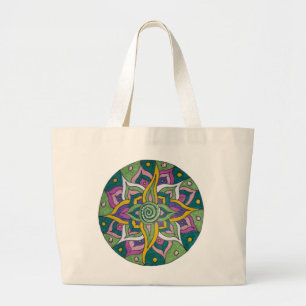 Sac à main mandala Lotus Vert/Rose