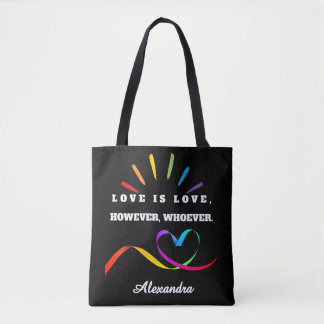 Sac à main minimaliste personnalisé « L'amour est 