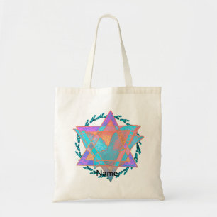 Sac à main multicolore bleu étoile de David