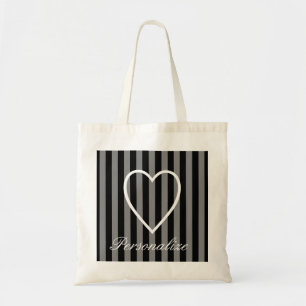 Sac à main personnalisé à rayures en forme de cœur