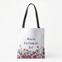 Sac à main personnalisé avec des fleurs 'Meilleure
