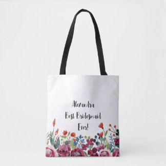 Sac à main personnalisé avec des fleurs 'Meilleure