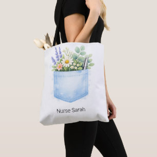 Sac à main personnalisé avec poche pour blouses fl