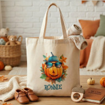 Sac à main personnalisé pour enfants avec citrouil
