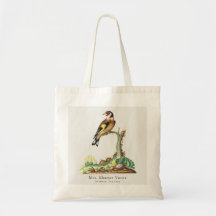 Sac à main personnalisé vintage botanique oiseau e
