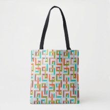 Sac à main / pochette à motifs géométriques rétro 