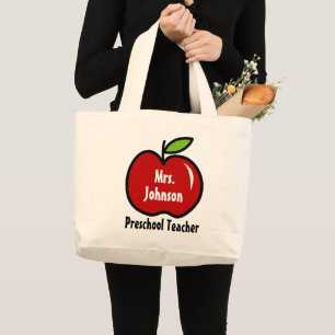 Sac à main pour enseignante d'école avec pomme rou