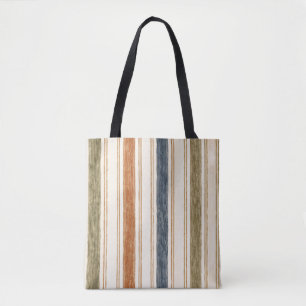 Sac à main rayé aquarelle rustique