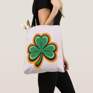 Sac à main rétro groovy trèfle de la Saint-Patrick