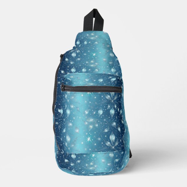 Sac à main scintillant bleu Glam (Recto)