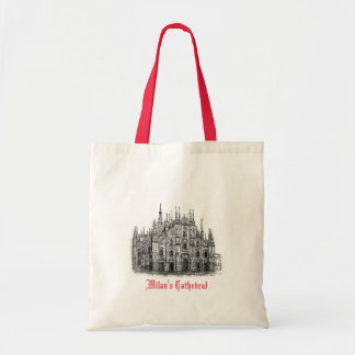 Sac à main tout en toile rouge et blanc du dessin 