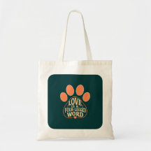 Sac à main typographie empreinte de patte pour pro