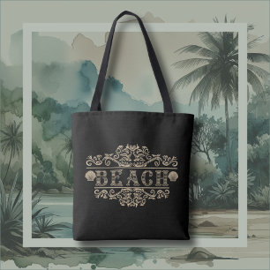 Sac à main vintage noir et marron avec logo de pla
